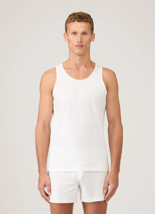 Superfine Cotton Underwear Tank - White