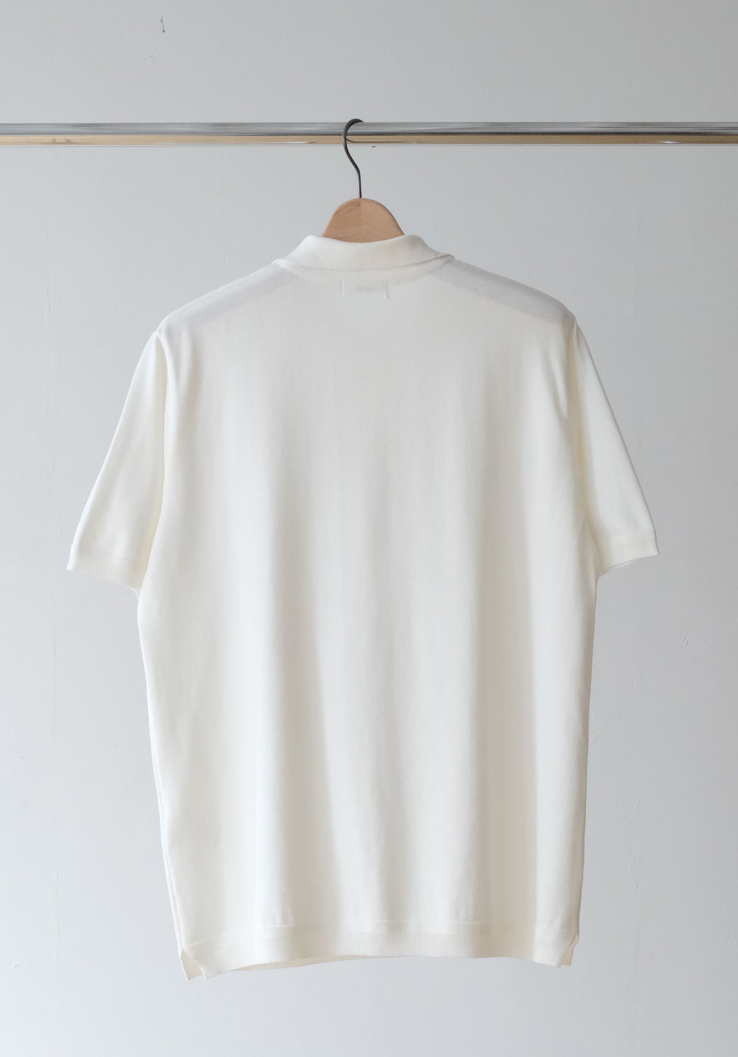 Easy Knit Polo in White