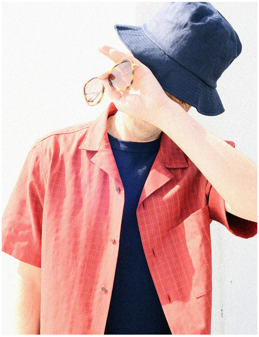 French Linen Bucket Hat - Dark Indigo