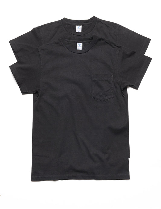 Full length shot of 2-Pack Short Sleeve Pocket Tee in Black