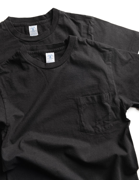 Detail pocket view of 2-Pack Short Sleeve Pocket Tee in Black