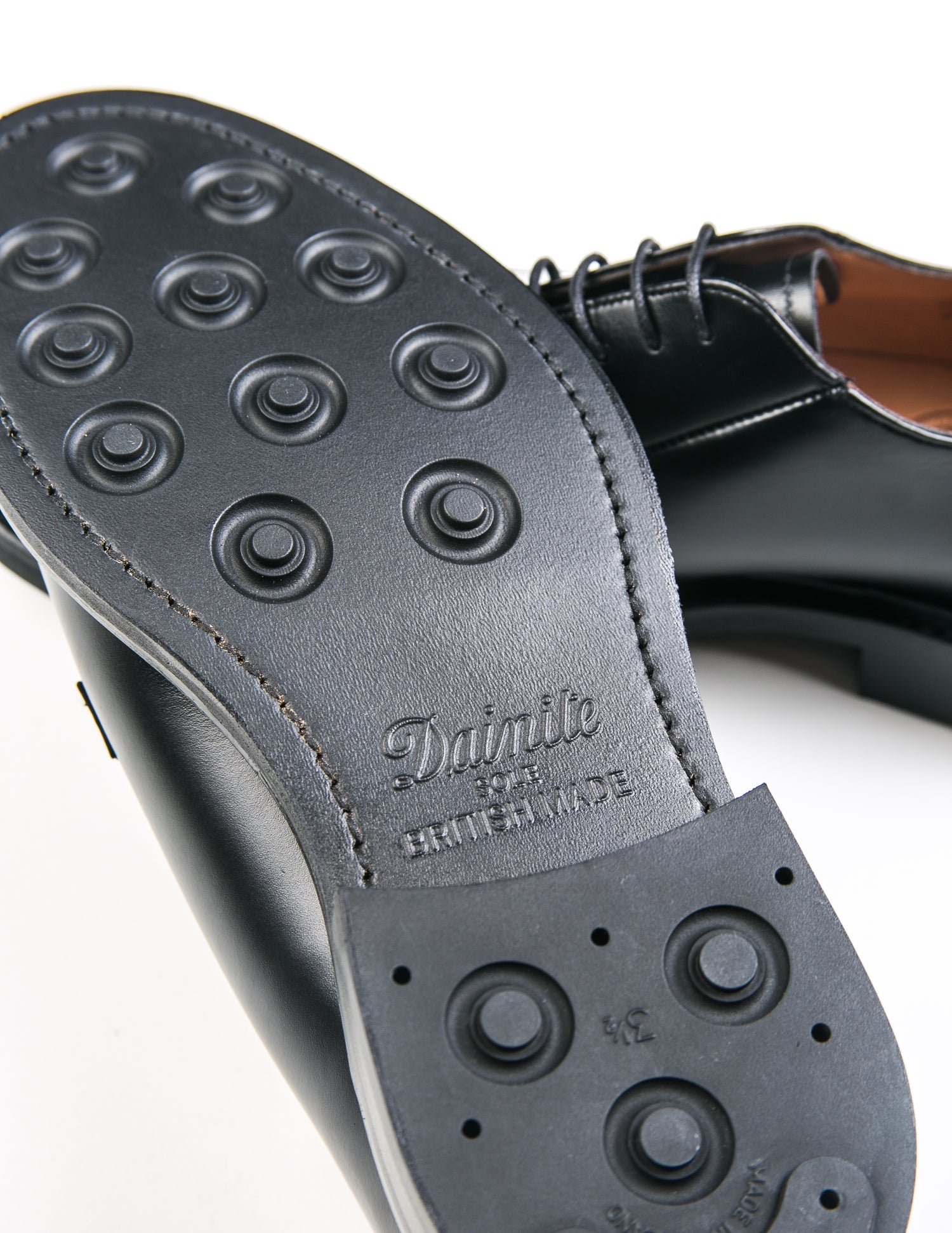 Photo showing Danite sole of Joseph Cheaney Deal II Derby in Black Calf Leather