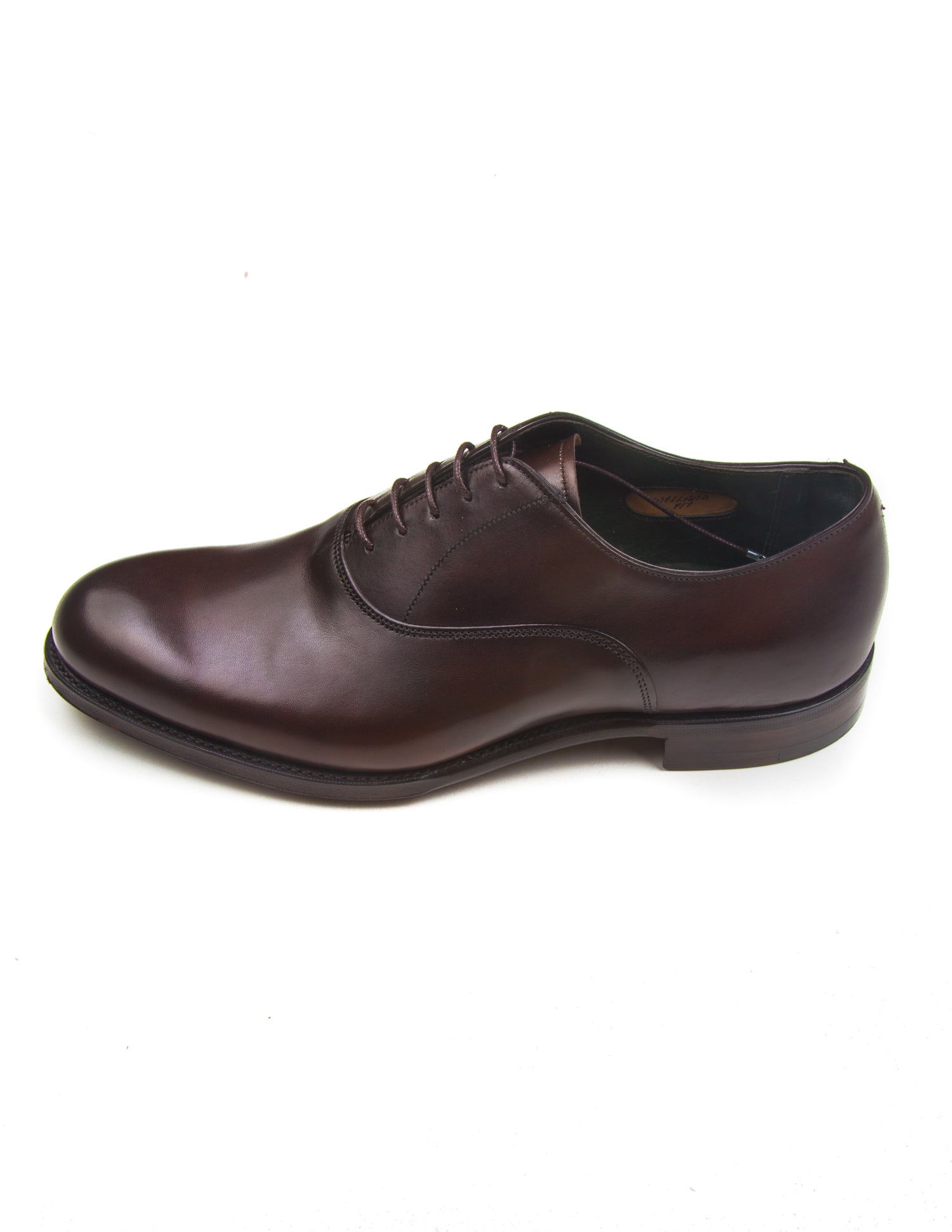 Side shot of Joseph Cheaney Welland Oxford Shoes in Mocha Calf Leather