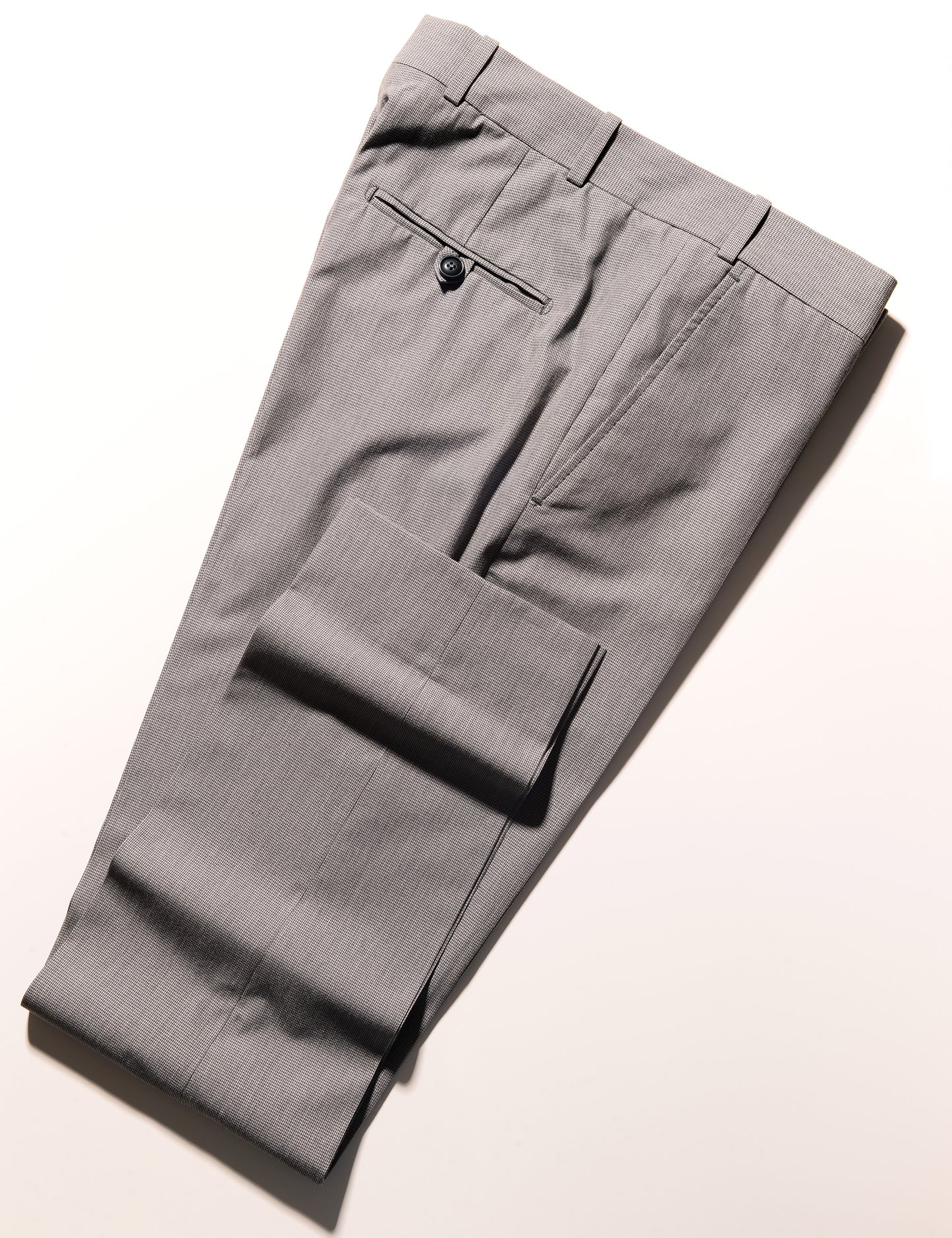 BKT50 Tailored Trousers in Cotton Micro Weave - Graphite