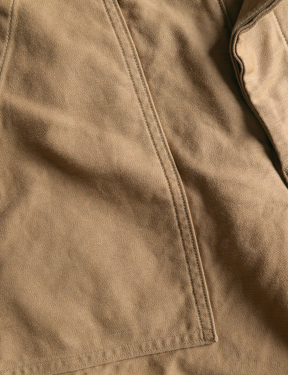 Seam detail of Orslow US Army Fatigue Trousers - Khaki