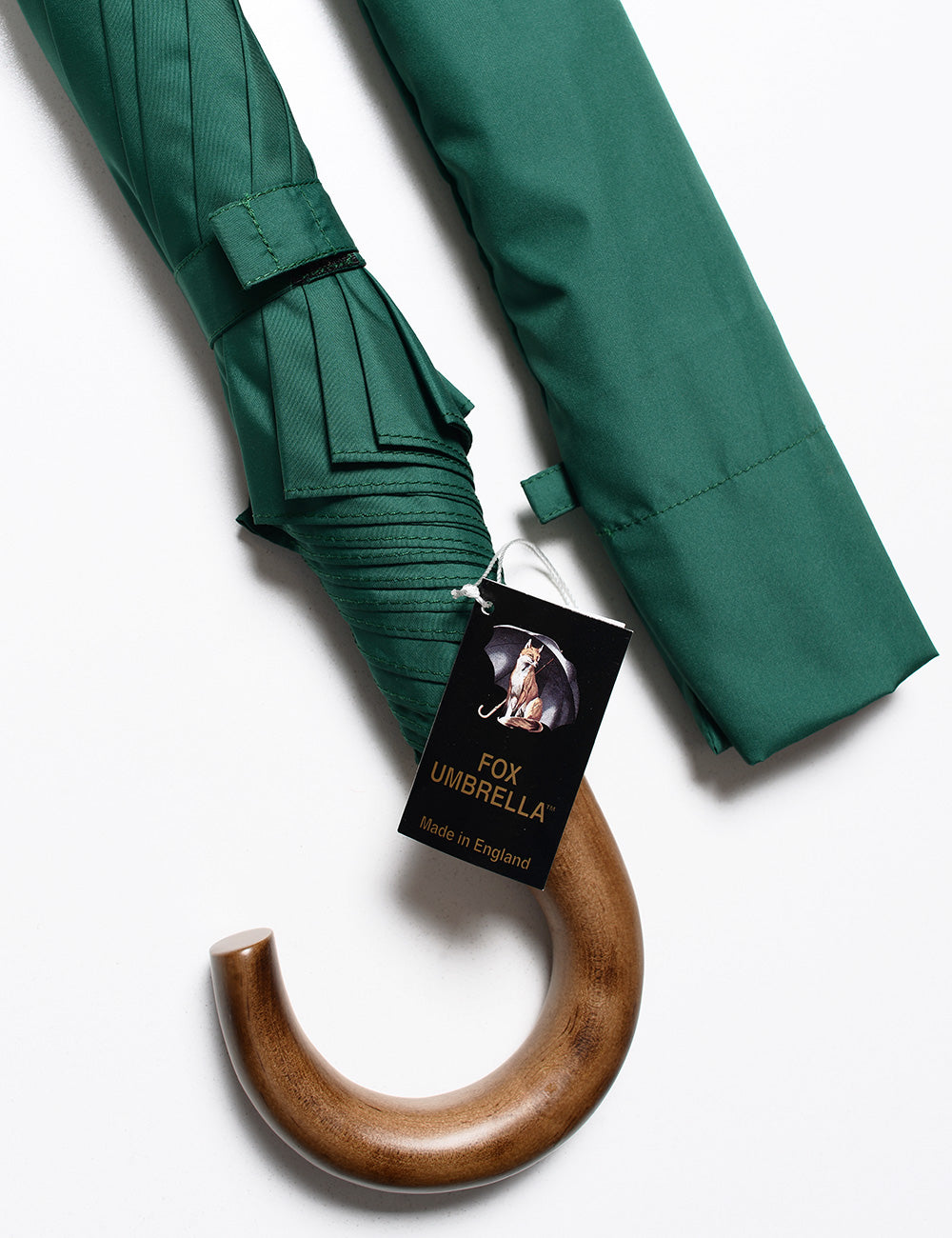 Detail of handle and sheath of TEL 1 Telecospic Umbrella in Emerald