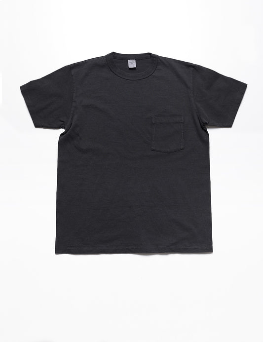 Pigment-Dyed Pocket Tee in Washed Black