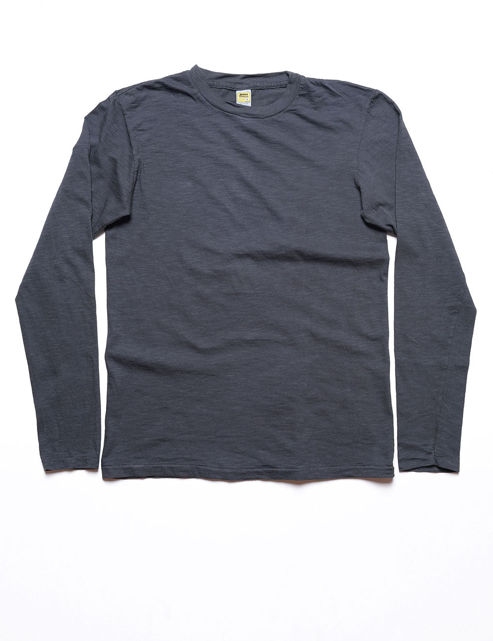 Long Sleeve Crewneck T-Shirt in Washed Black
