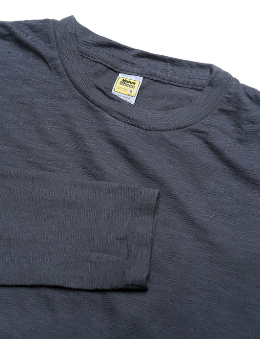 Long Sleeve Crewneck T-Shirt in Washed Black