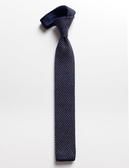 Pincushion Silk & Wool Knit Tie - Night Sky