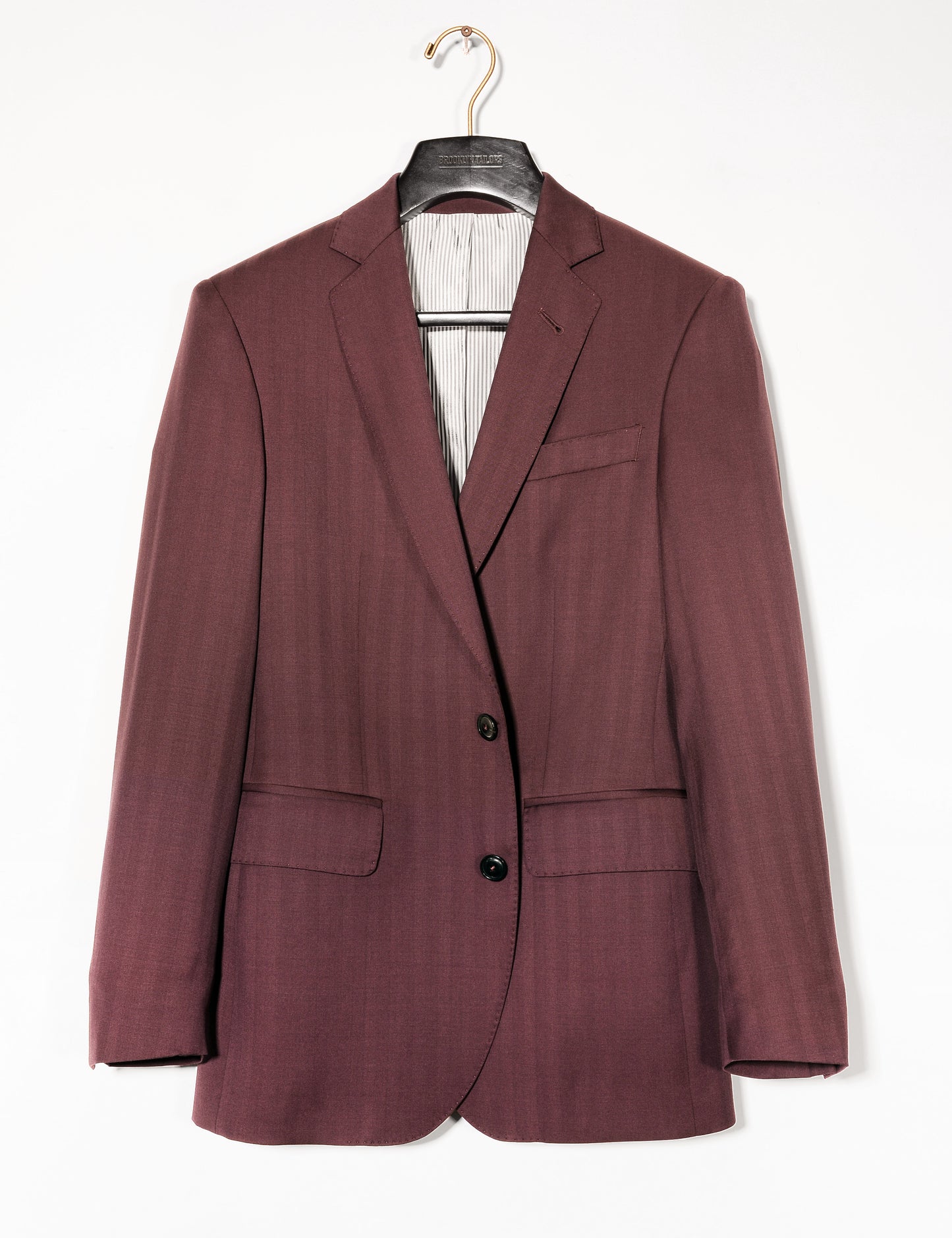 BKT50 Tailored Jacket in Wool Herringbone - Syrah