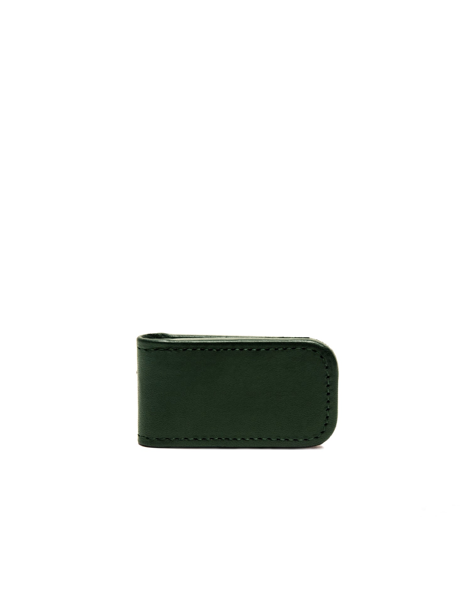 Ettinger Magnetic Cash Clip in Green on its side
