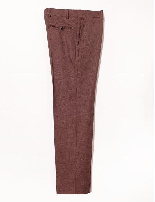BKT50 Tailored Trousers in 14.5 Micron Mouliné - Cordovan