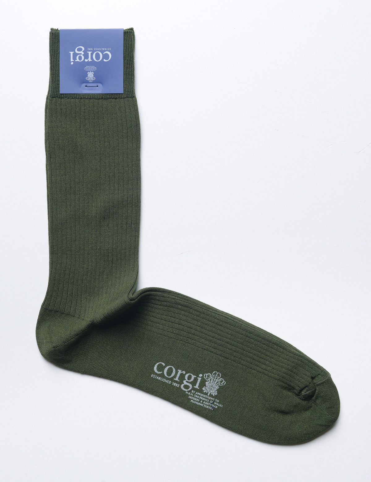 Ribbed Dress Socks in Mercerized Cotton