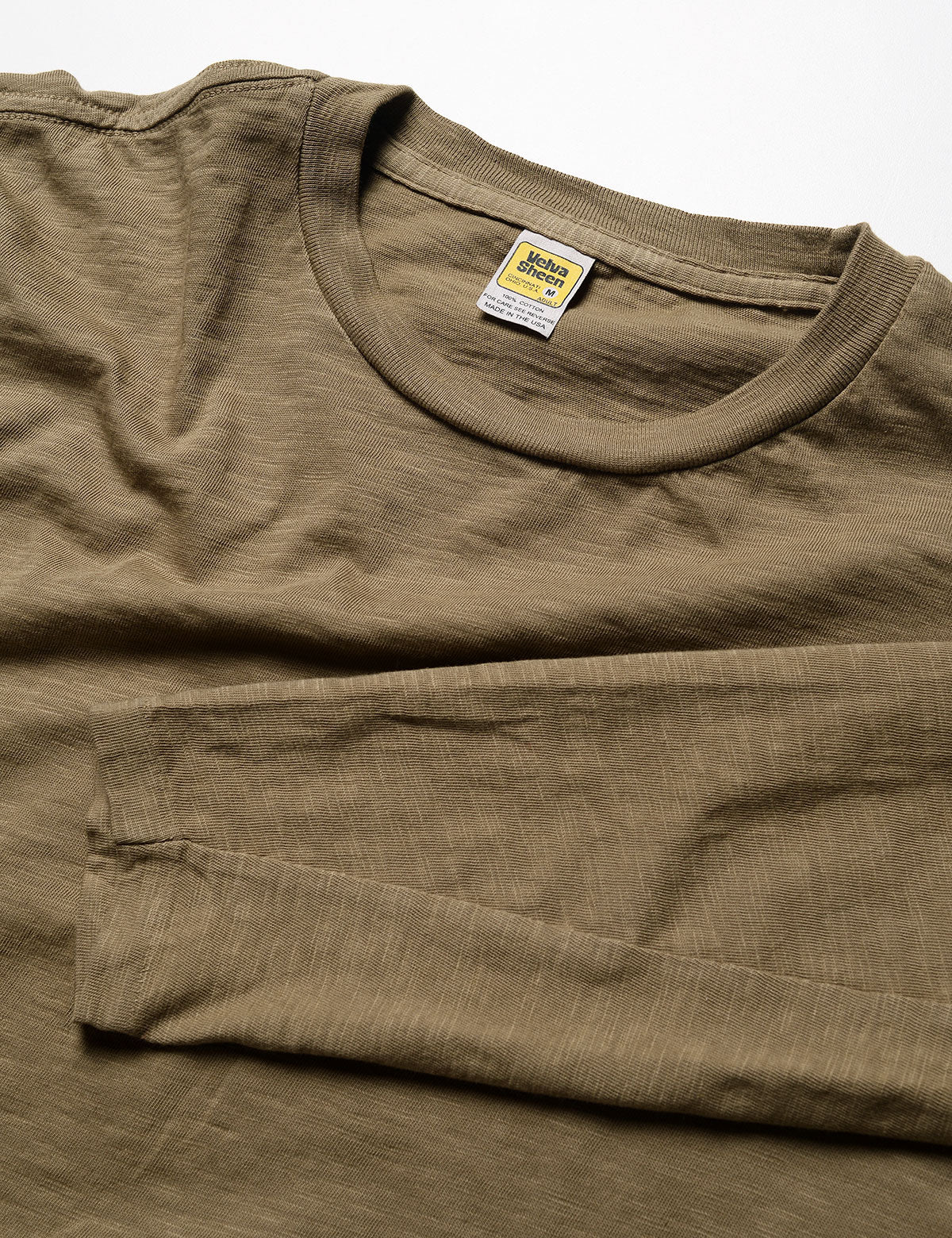 Long Sleeve Crewneck T-Shirt in Olive