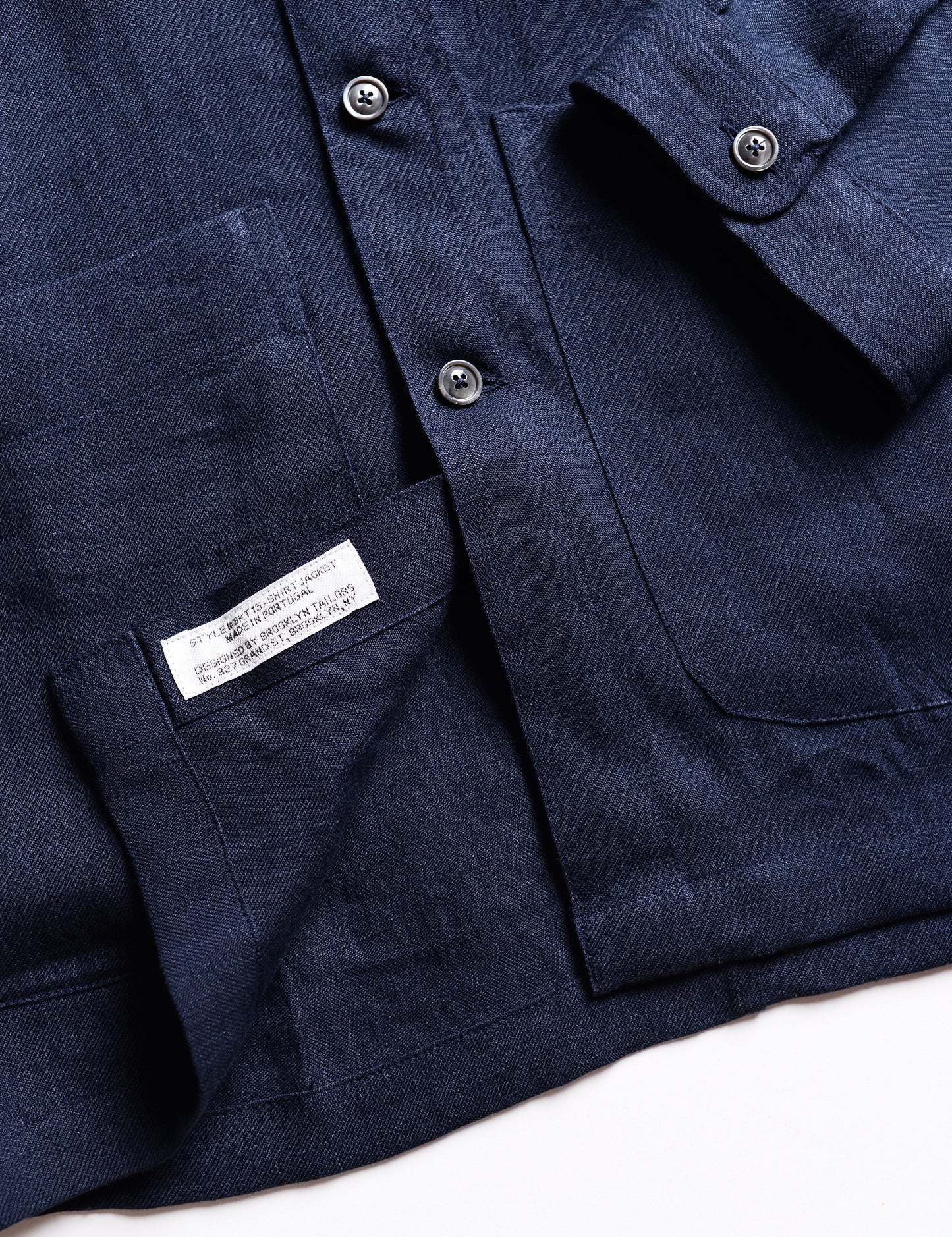 BKT15 Shirt Jacket in Linen Twill - Salerno Blue