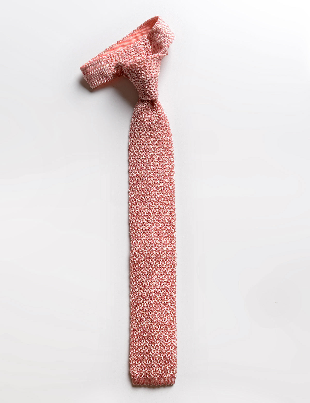 Flat shot of Brooklyn Tailors Italian Silk Knit Tie  - Quartz