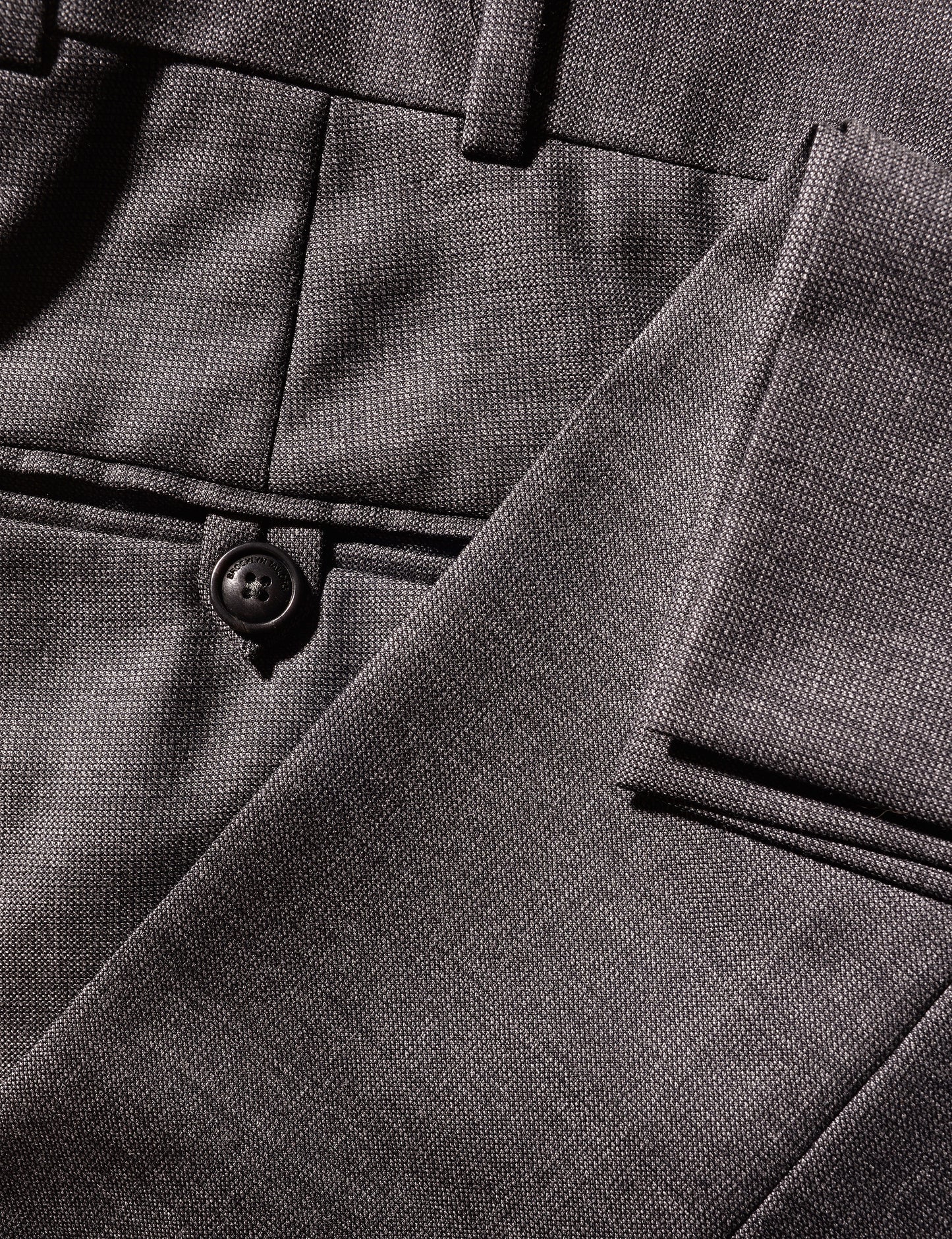 BKT50 Tailored Trousers in Wool Tickweave - Deep Gray