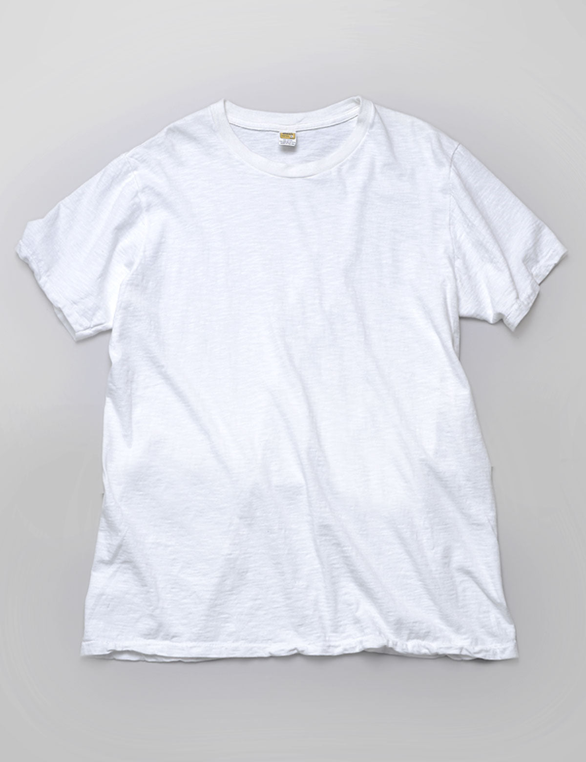 Flat shot of Velva Sheen Crewneck T-Shirt in Vintage White