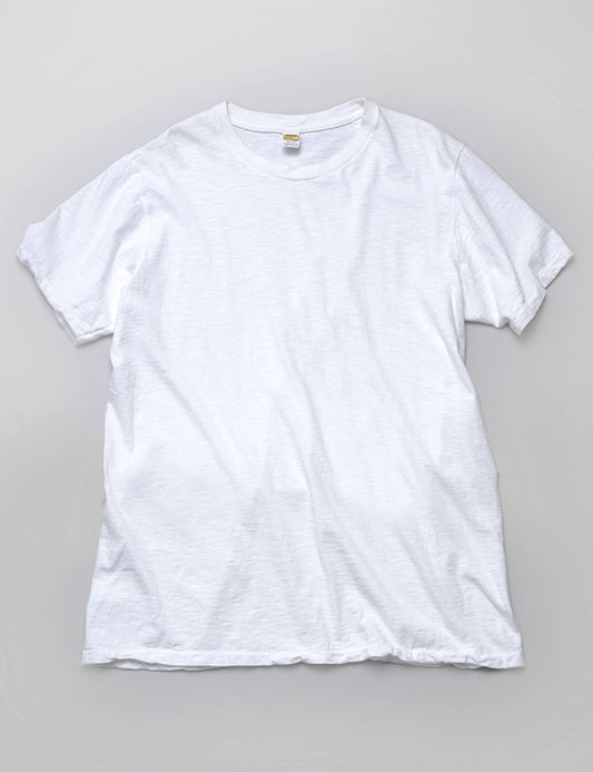 Flat shot of Velva Sheen Crewneck T-Shirt in Vintage White