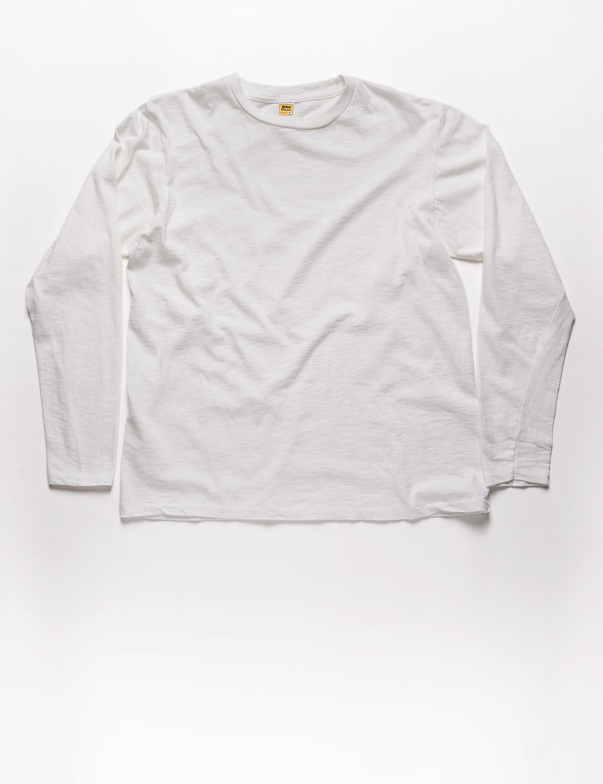 Long Sleeve Crewneck T-Shirt in White