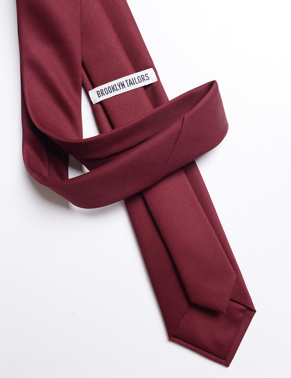 Back detail of Wool Twill Tie - Beaujolais